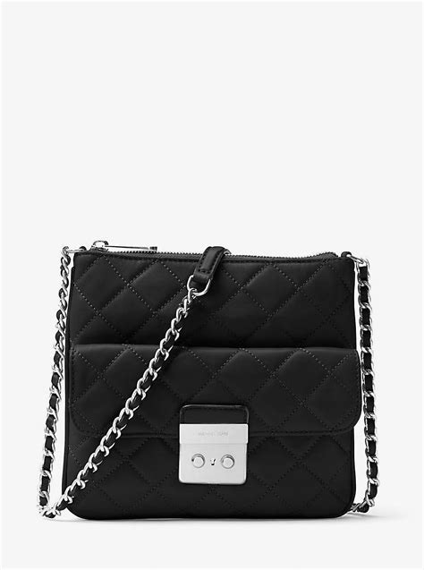 michael kors sloan medium quilted bag black 30f6aslm2l-001|Sloan Medium Quilted.